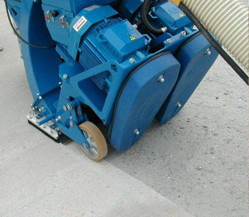 混凝土、水泥、瀝青路面拋丸機(jī)施工圖