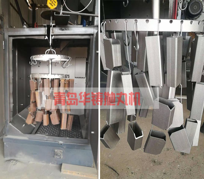 拋丸機(jī)除油漆，除氧化皮效果對(duì)比圖